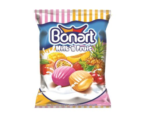 BONART Milk’n fruit center filled hard candy Assorted 90g