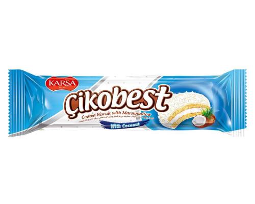 ČİKOBEST - Bílá čokoláda potažená kokosem 64g