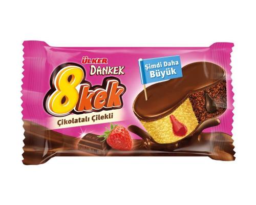 DANKEK 8 DORT - Plněné čokoládou a jahodami 55g